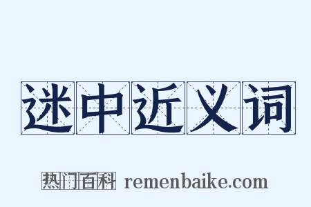 迷中近义词是什么意思的图片